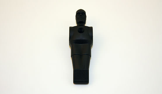 Football figure black synthetic material
