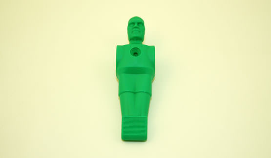 Football figure green plastic