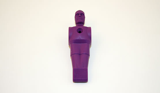 Football figure purple synthetic material