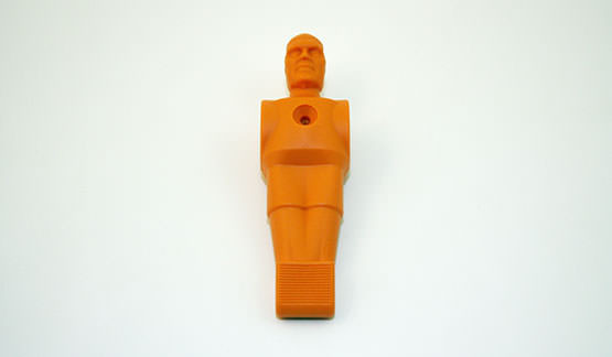 Football figure orange synthetic material