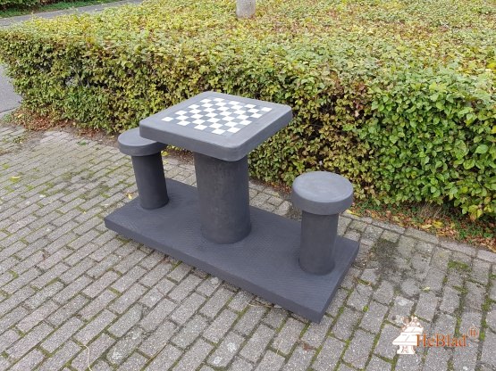 Chess Table Anthracite-Concrete (2P)