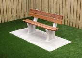 Park Bench with bottomplate Natural Concrete