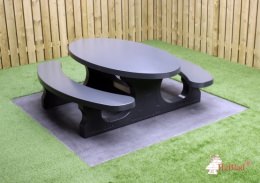 Concrete Picnic table Standard Oval Anthracite