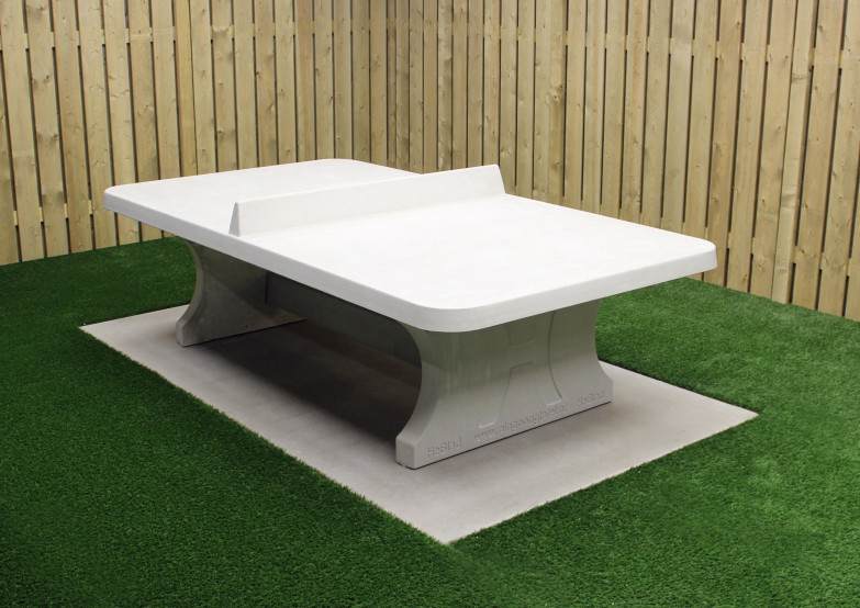 Concrete base plate for tennis table