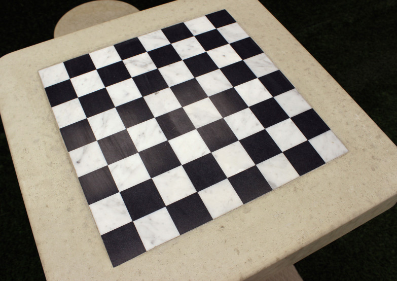 Chess Table Natural Concrete (2P)