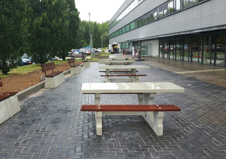 Picnic table DeLuxe Natural Concrete Wheelchair accessible 