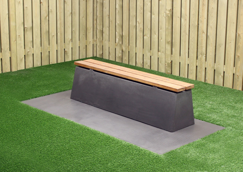 Bench DeLuxe Anthracite-Concrete