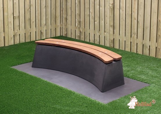 Bench DeLuxe Oval Anthracite-Concrete