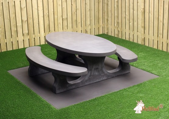 Picnic table Standard Oval Anthracite-Concrete 