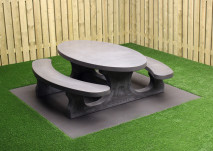 Picnic table Standard Oval Anthracite-Concrete