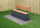 Concrete bench DeLuxe with backrest and without bottomplate