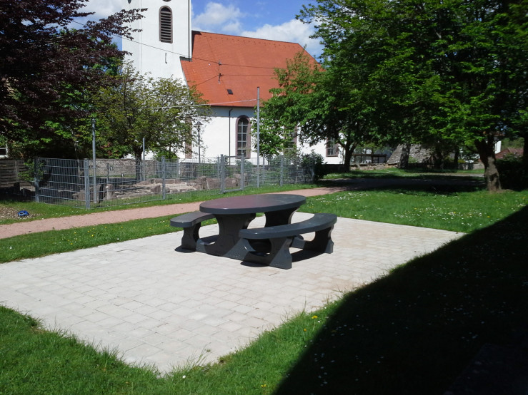 Concrete Picnic table Standard Oval Anthracite 