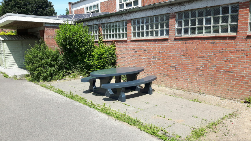 Concrete Picnic table Standard Oval Anthracite 