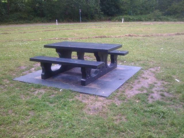 Bottom plate Picnic table Anthracite-Concrete