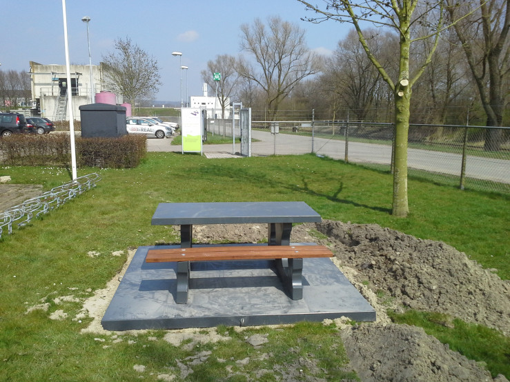 Bottom plate Picnic table Anthracite-Concrete