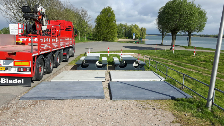 Bottom plate Picnic table Anthracite-Concrete
