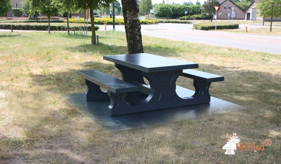Bottom plate Picnic table Anthracite-Concrete