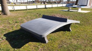 Foot Volleyball table Anthracite-Concrete